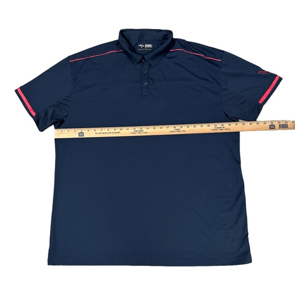Callaway Opti Dri Polo Shirt Mens 2XL Navy Blue Vented Breathable Short Sleeve - Picture 5 of 6
